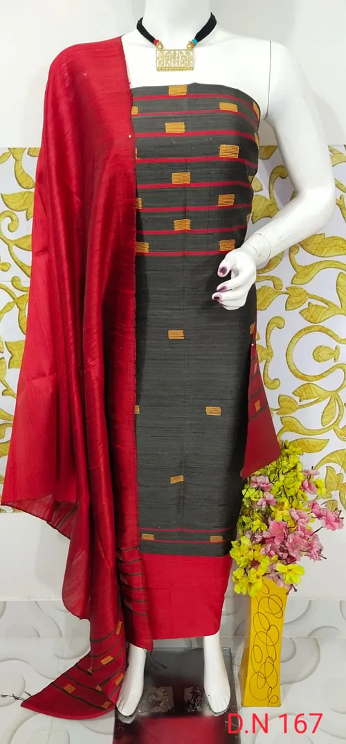 Elegant Tussar Dupion Salwar Suit